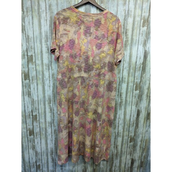 LOGO by Lori Goldstein Stretchy Dress Rainbow Tie Dye Pockets 1X NWOT - Picture 4 of 9